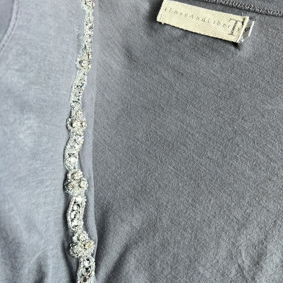 4 Love And Liberty Johnny Was gray flowy top /jacket S - Picture 2 of 5